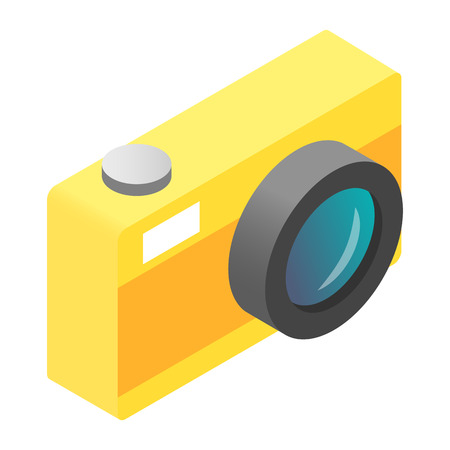 Camera isometric 3d icon isolated on white backgroundのイラスト素材