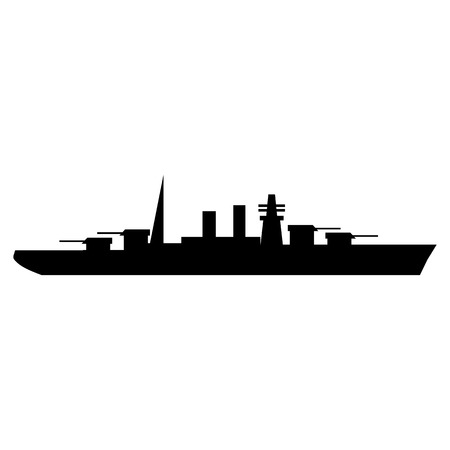 Warship simple icon for web and mobile devicesのイラスト素材