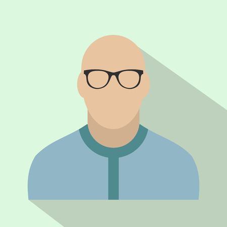 Bald man avatar icon for web and mobile devicesのイラスト素材