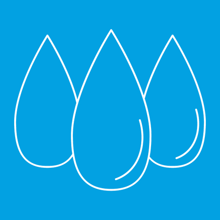 Drops thin line icon for web and mobile devicesのイラスト素材