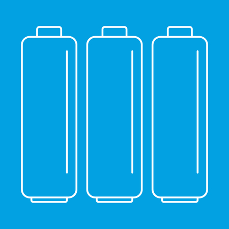 Battery thin line icons for web and mobile devicesのイラスト素材