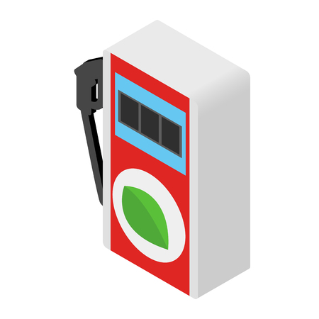 Eco gas station isometric 3d icon for web and mobile devicesのイラスト素材