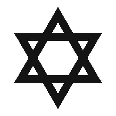 David star simple icon isolated on white backgroundのイラスト素材