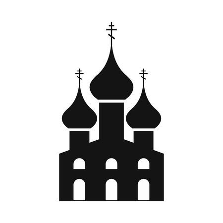 Russian orthodox church simple icon isolated on white backgroundのイラスト素材