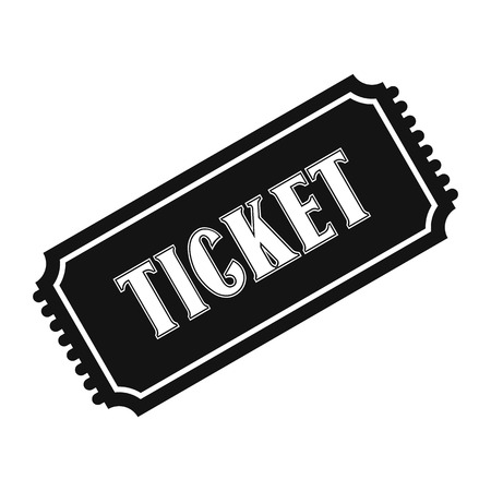 Vintage ticket simple icon isolated on white backgroundのイラスト素材