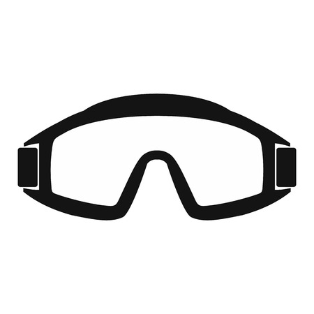 Paintball goggles simple icon isolated on white backgroundのイラスト素材