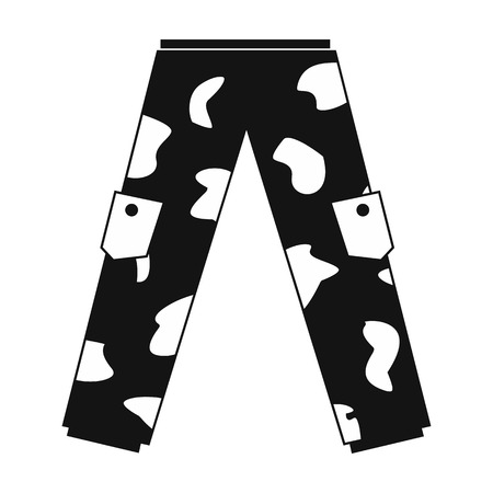 Camouflage trousers simple icon isolated on white backgroundのイラスト素材