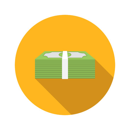 Money flat icon isolated on white backgroundのイラスト素材