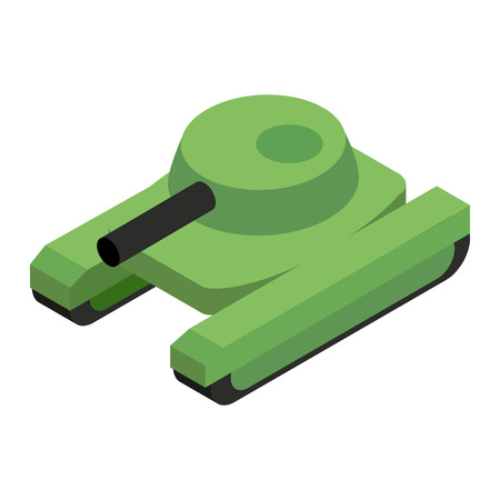 Army tank isometric 3d icon on a white backgroundのイラスト素材
