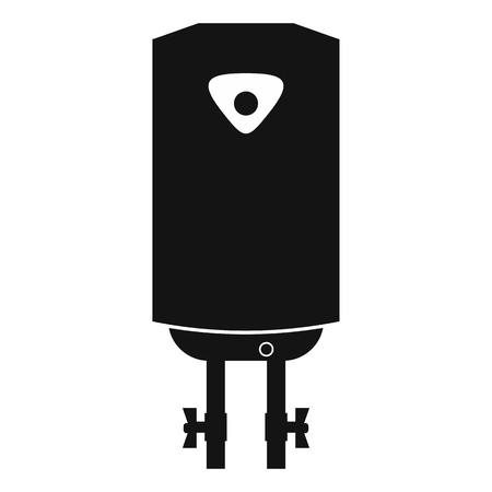 Water heater or boiler black simple icon on a white backgroundのイラスト素材