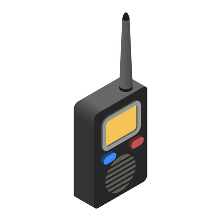 Radio isometric 3d icon on a white backgroundのイラスト素材