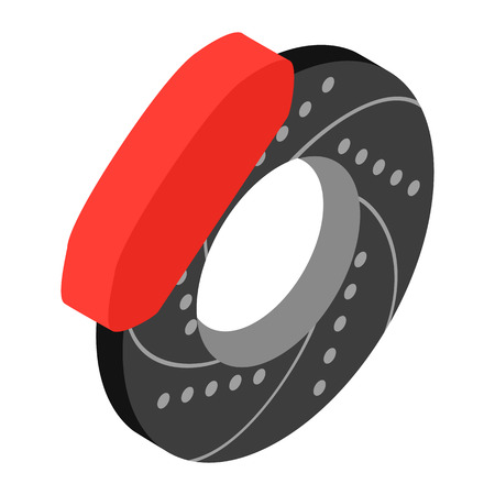 Car wheel,  repair isometric 3d icon on a white backgroundのイラスト素材