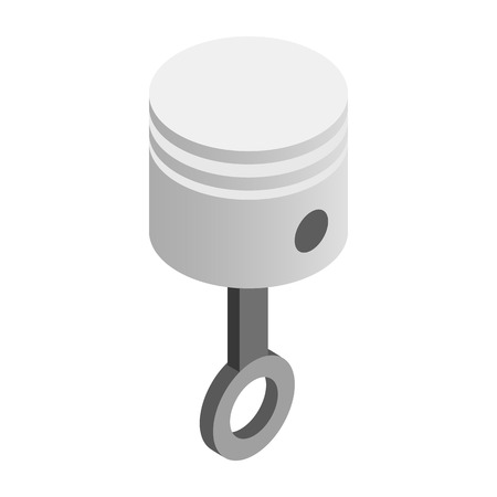 Piston isometric 3d icon on a white backgroundのイラスト素材