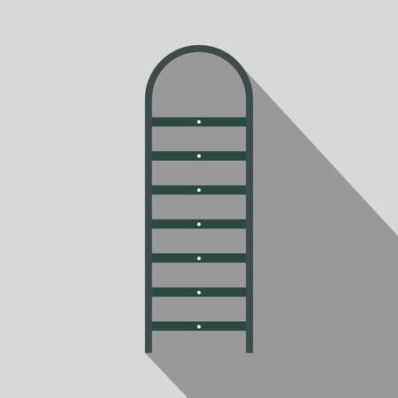 Ladder flat icon with shadow for web and mobile devicesのイラスト素材
