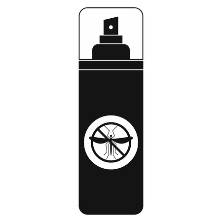 Mosquito spray black simple icon isolated on white backgroundのイラスト素材