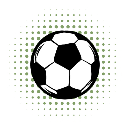 Soccer comics icon. Football Colored symbols on a white backgroundのイラスト素材