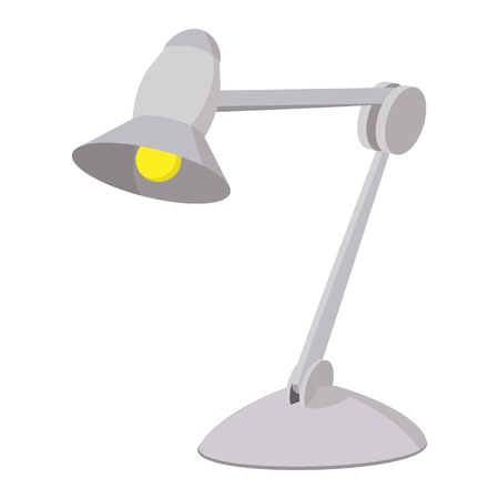 Desk lamp cartoon icon on a white backgroundのイラスト素材