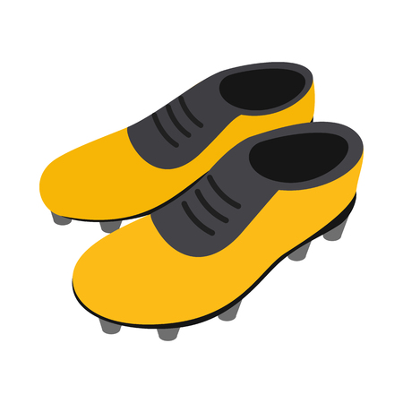 Football soccer shoes isometric 3d icon on a white backgroundのイラスト素材