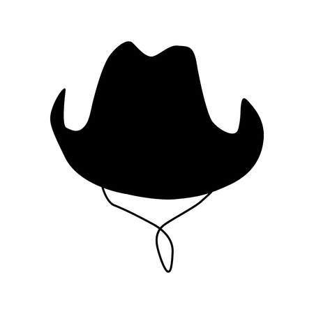 Hat black silhouette isolated on white backgroundのイラスト素材
