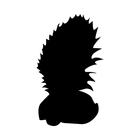 Hat black silhouette isolated on white backgroundのイラスト素材