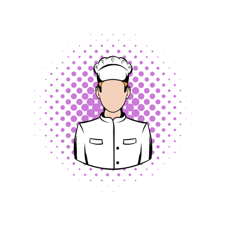 Cook comics icon on a white backgroundのイラスト素材