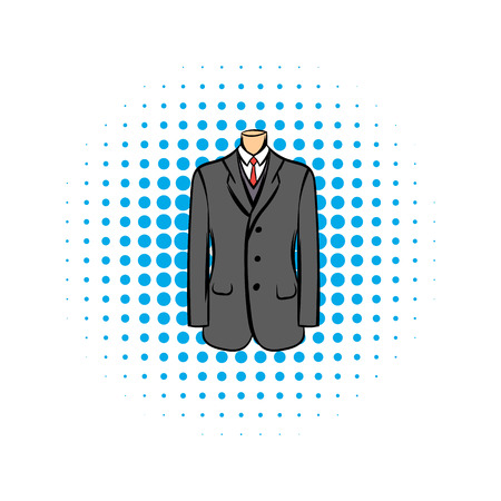 Wedding jacket comic icon isolated on a white backgroundのイラスト素材