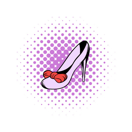 Wedding shoes comics icon isolated on a white backgroundのイラスト素材