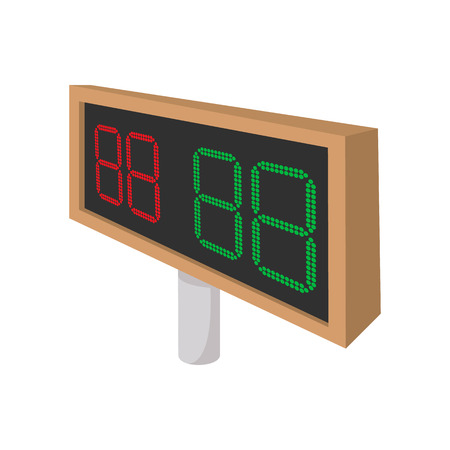 Football scoreboards cartoon icon isolated on a white backgroundのイラスト素材