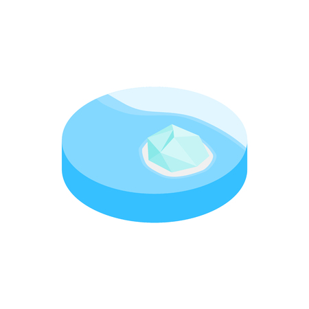 Iceberg in antarctica isometric 3d icon on a white backgroundのイラスト素材