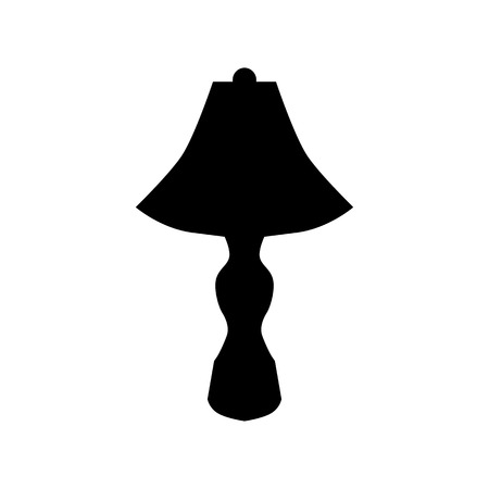 Lamp black silhouette isolated on white backgroundのイラスト素材