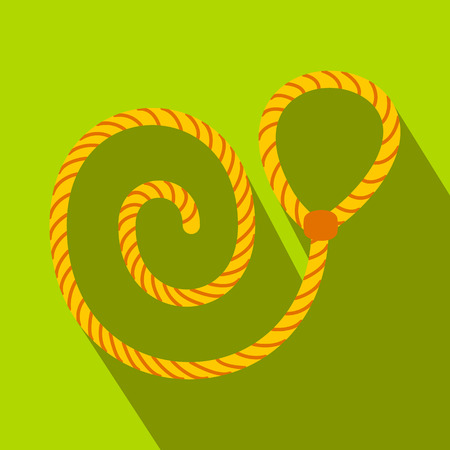 Lasso flat icon on a green backgroundのイラスト素材