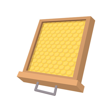 Honeycomb frame cartoon icon on a white backgroundのイラスト素材