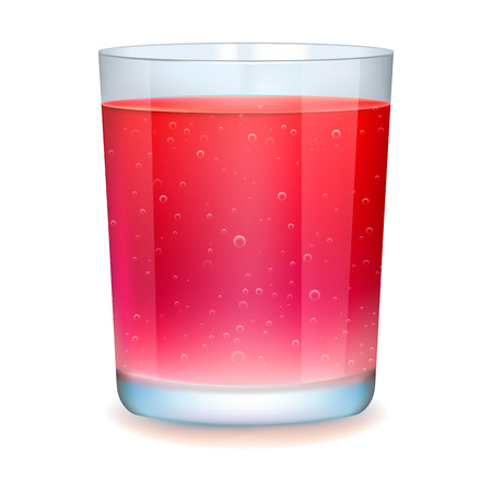 Red realistic cocktail on a white backgroundのイラスト素材