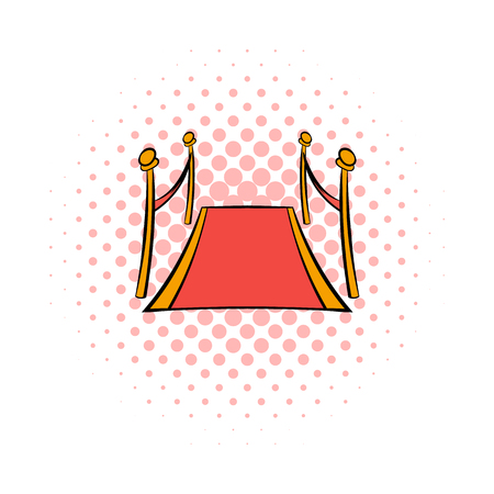Red carpet comics icon on a white backgroundのイラスト素材
