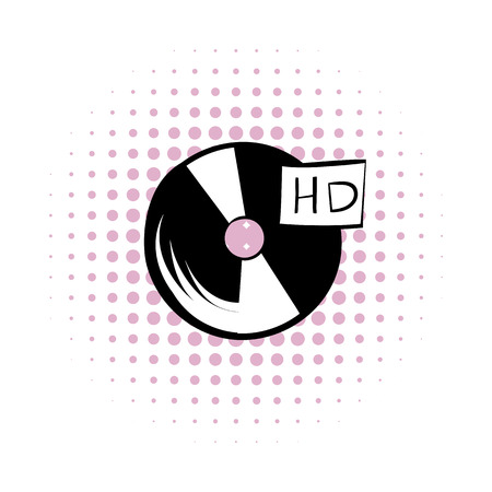 Vinyl record comics icon on a white backgroundのイラスト素材