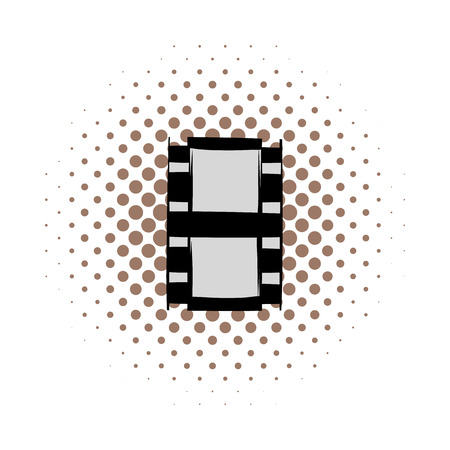Film strip comics icon on a white backgroundのイラスト素材
