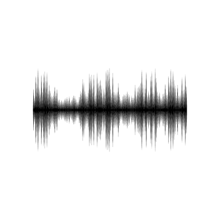 Sound or audio wave isolated on white backgroundのイラスト素材
