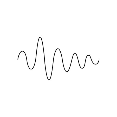 Sound or audio wave isolated on white background