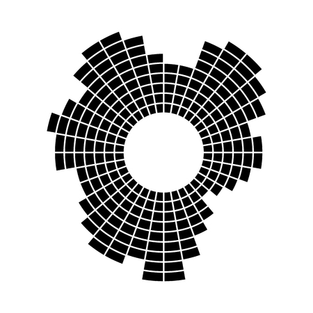 Sound or audio wave isolated on white backgroundのイラスト素材