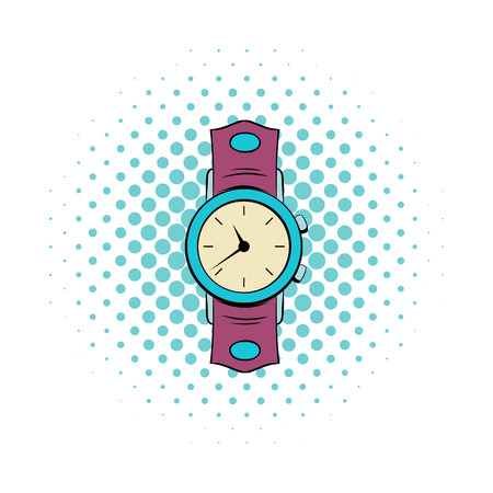 Watch comics icon. Hipster symbol on a white backgroundのイラスト素材