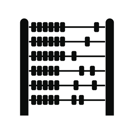 Children abacus black simple icon isolated on white backgroundのイラスト素材