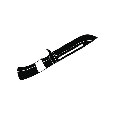 Hunting knife black simple icon isolated on white backgroundのイラスト素材