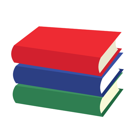 Nice books flat icons isolated on white backgroundのイラスト素材
