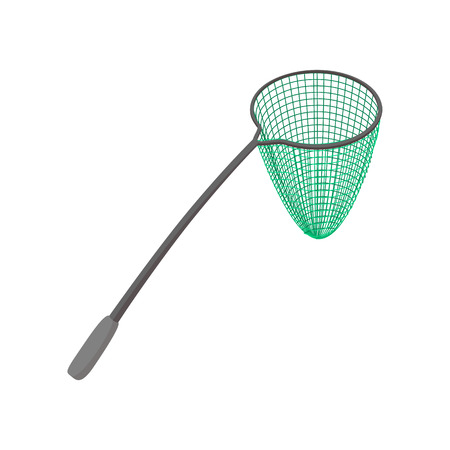 Fishing net cartoon icon on a white backgroundのイラスト素材