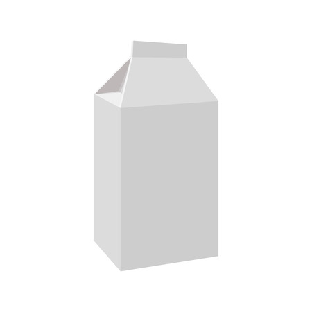 Milk or juice carton package cartoon icon on a white backgroundのイラスト素材