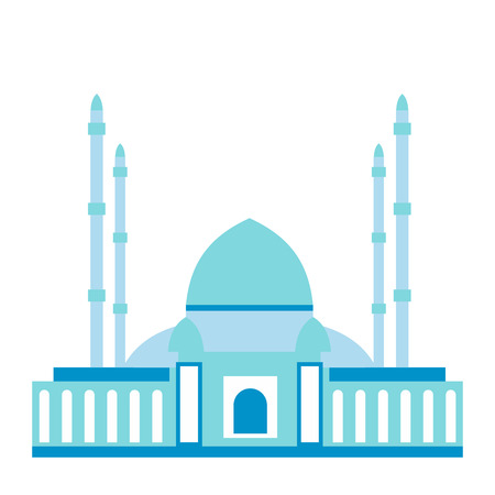 Mosque flat icon isolated on white backgroundのイラスト素材