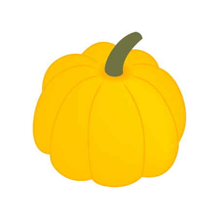 Pumpkin isometric 3d icon on a white backgroundのイラスト素材