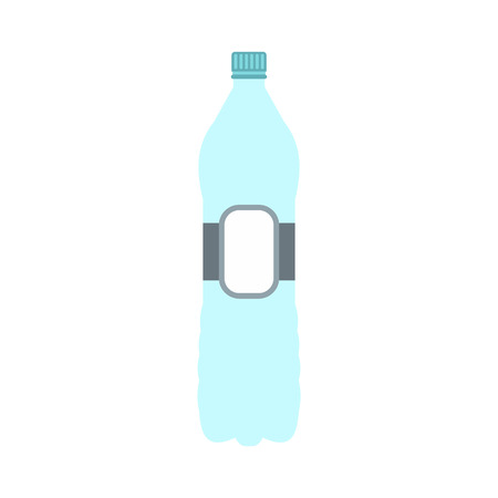 Plastic bottle flat icon isolated on white backgroundのイラスト素材