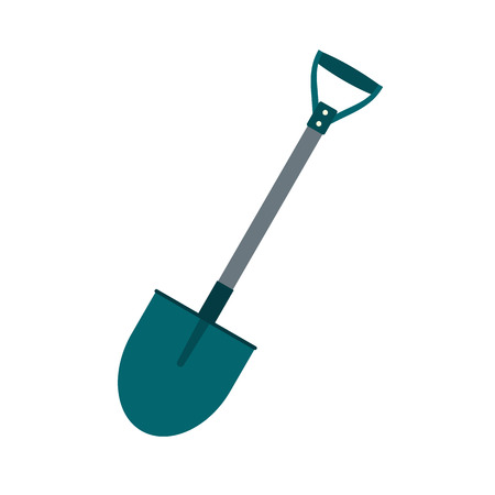 Shovel flat icon isolated on white backgroundのイラスト素材