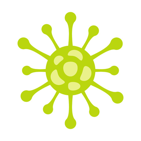 Virus flat icon isolated on white background. Coronavirusのイラスト素材